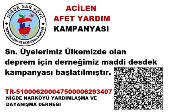 AFET YARDIM KAMPANYASI >>>