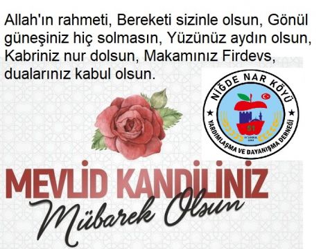 MEVLİD KANDİLİNİZ MÜBAREK OLSUN